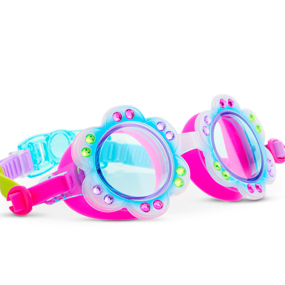 Bling2o - Girl's Blossom Blue Petals Swim Goggles - Multicolor
