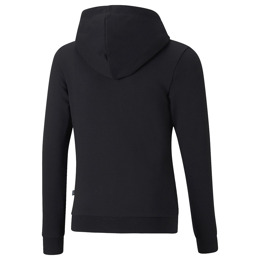 Puma Ess Logo Girls Hooded Sweatshirt - Black