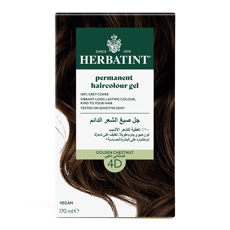 Herbatint - Permanent Hair Colour Gel - 4D Golden Chestnut - 150 ml