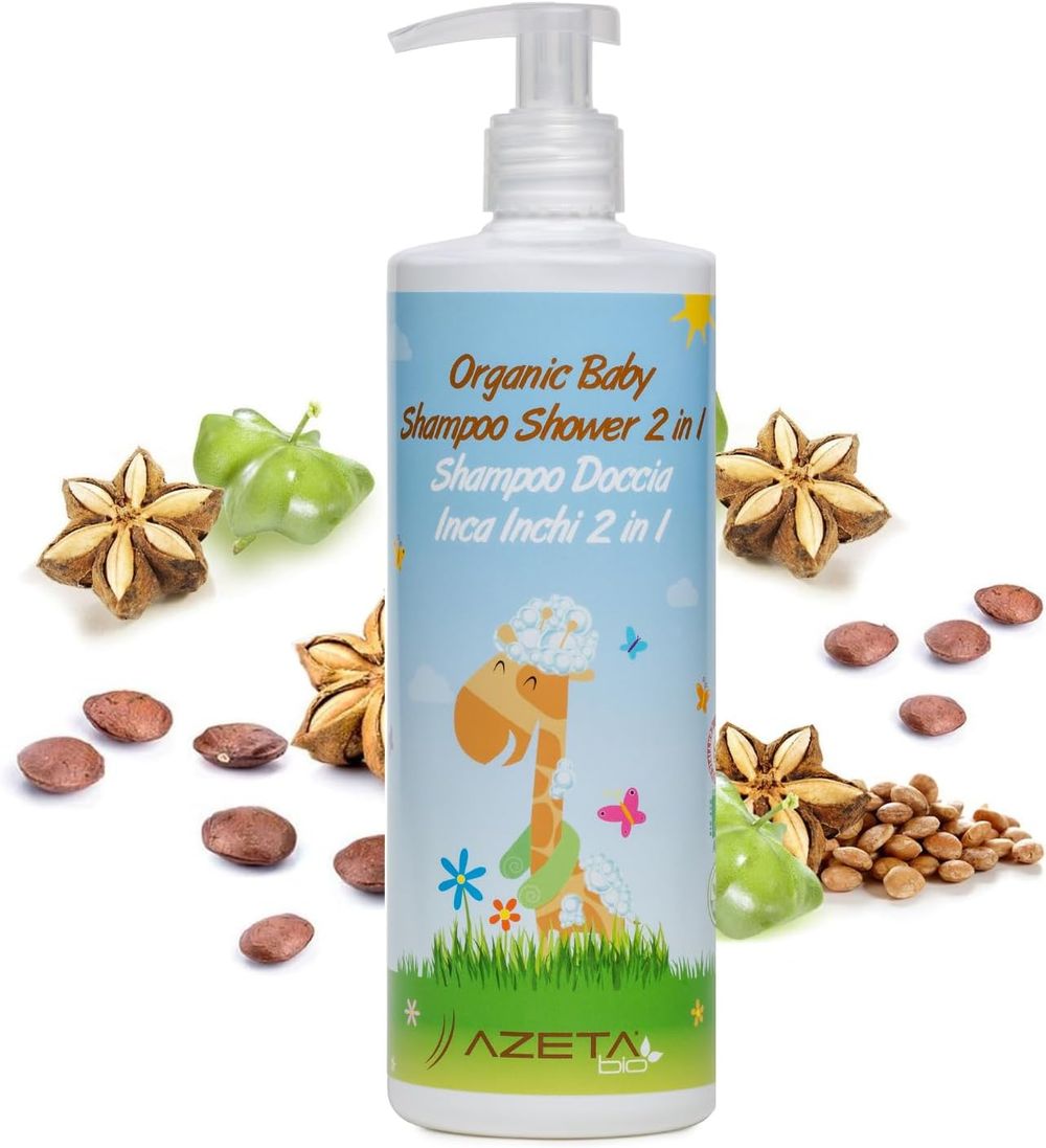 Azeta - 2-in-1 Bio Organic Baby Body Wash And Shampoo - 200 ml