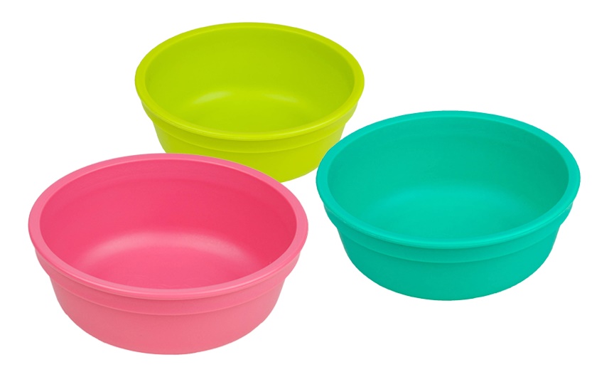 Re-Play 3 Pack Bowls - Bright Pink, Aqua & Green