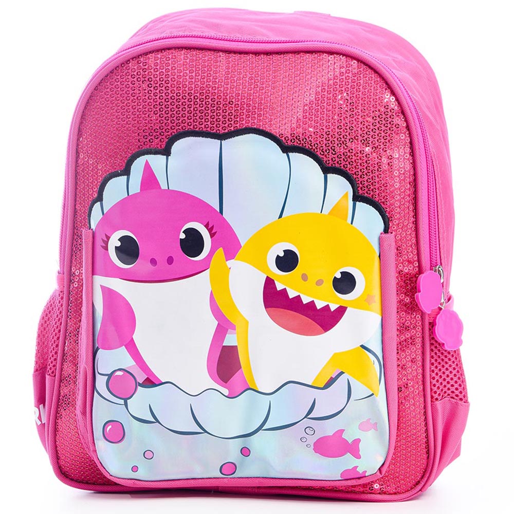 Baby Shark - Back Pack With Pencil Case - Pink - 12-Inch/30.5cm