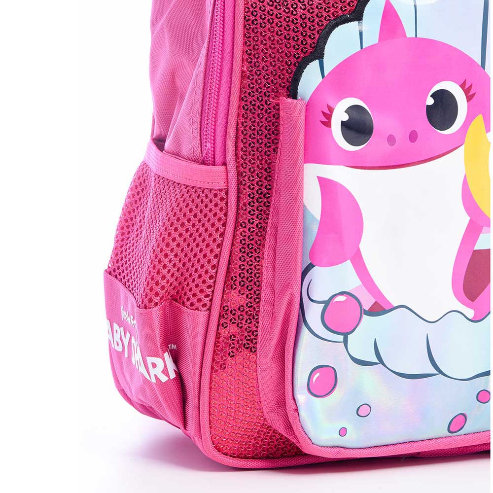 Baby Shark - Back Pack With Pencil Case - Pink - 12-Inch/30.5cm