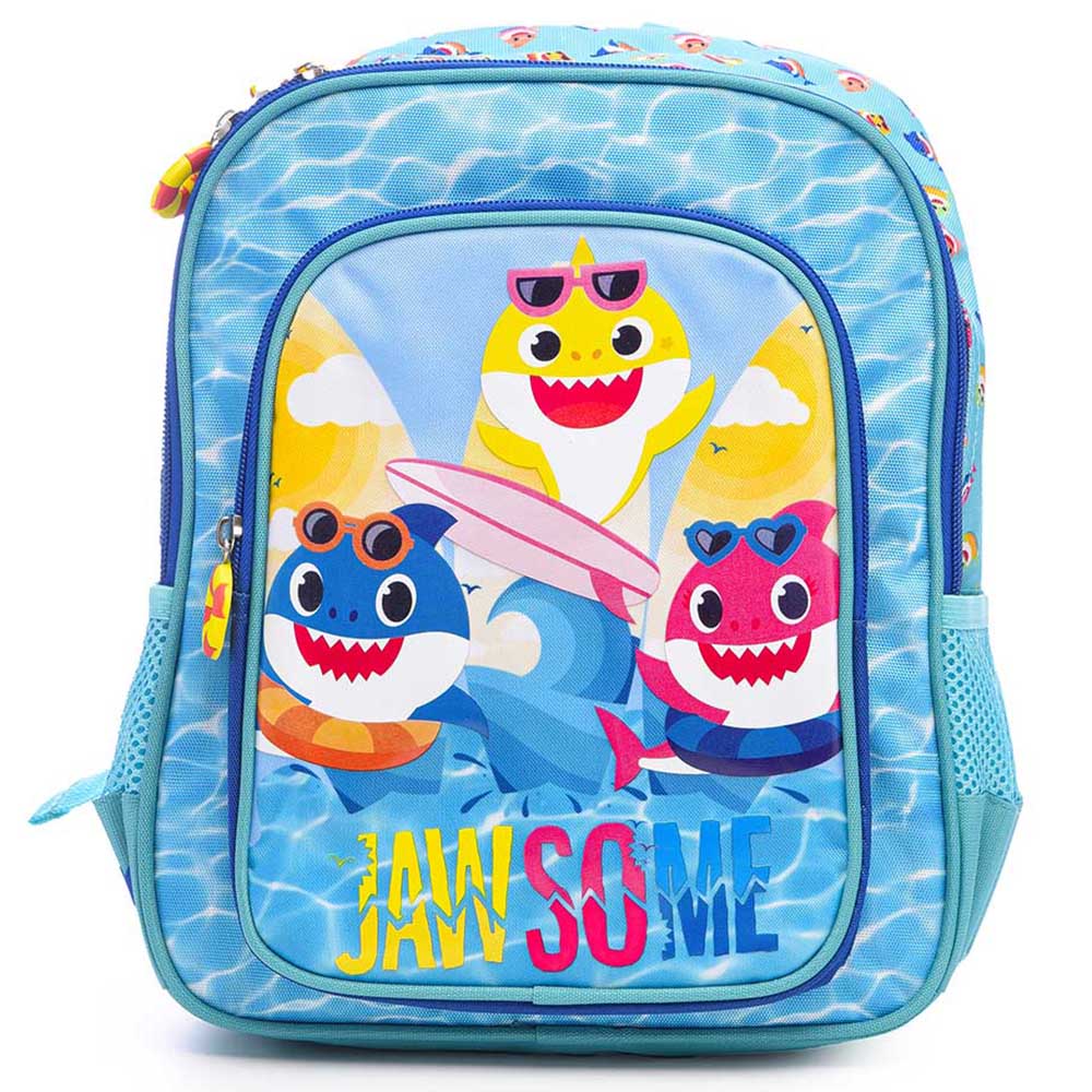 Baby Shark - Back Pack With Pencil Case - Blue - 12-Inch/30.5cm