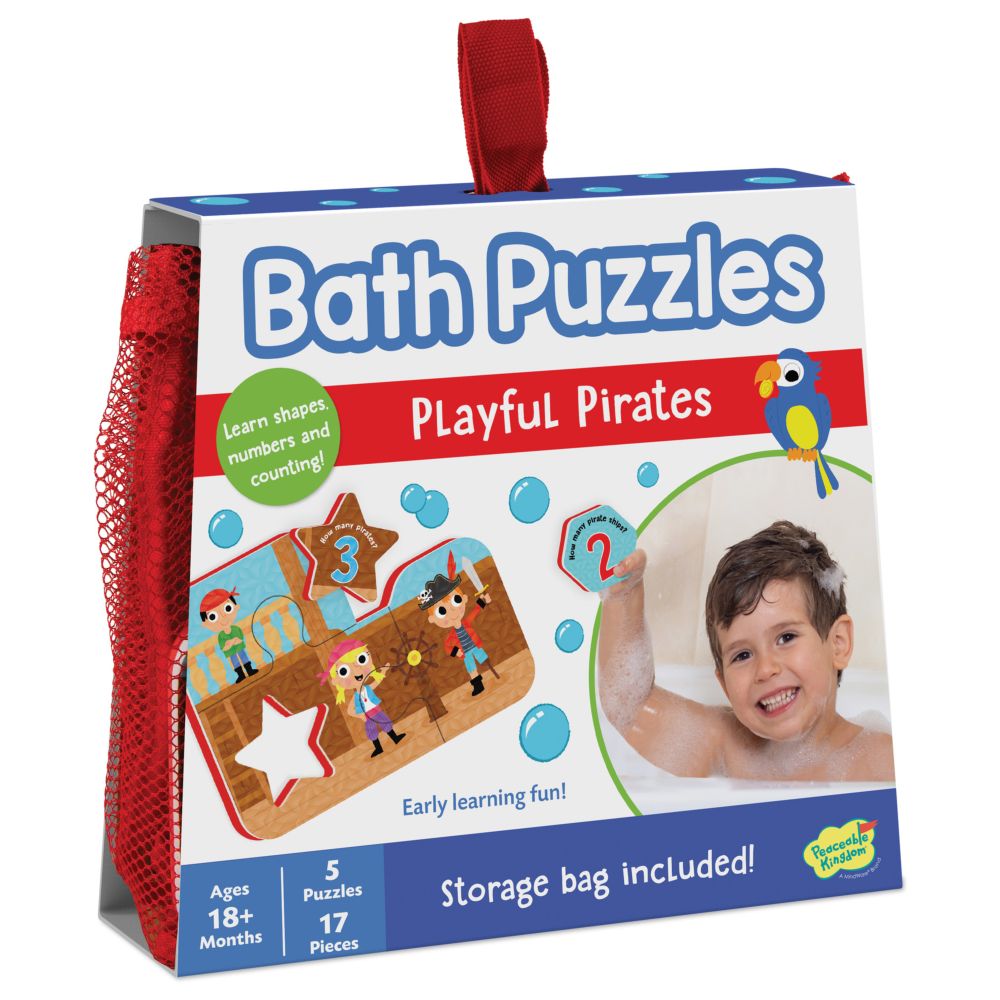 Peaceable Kingdom - Bath Puzzle - Playful Pirate - 17pcs