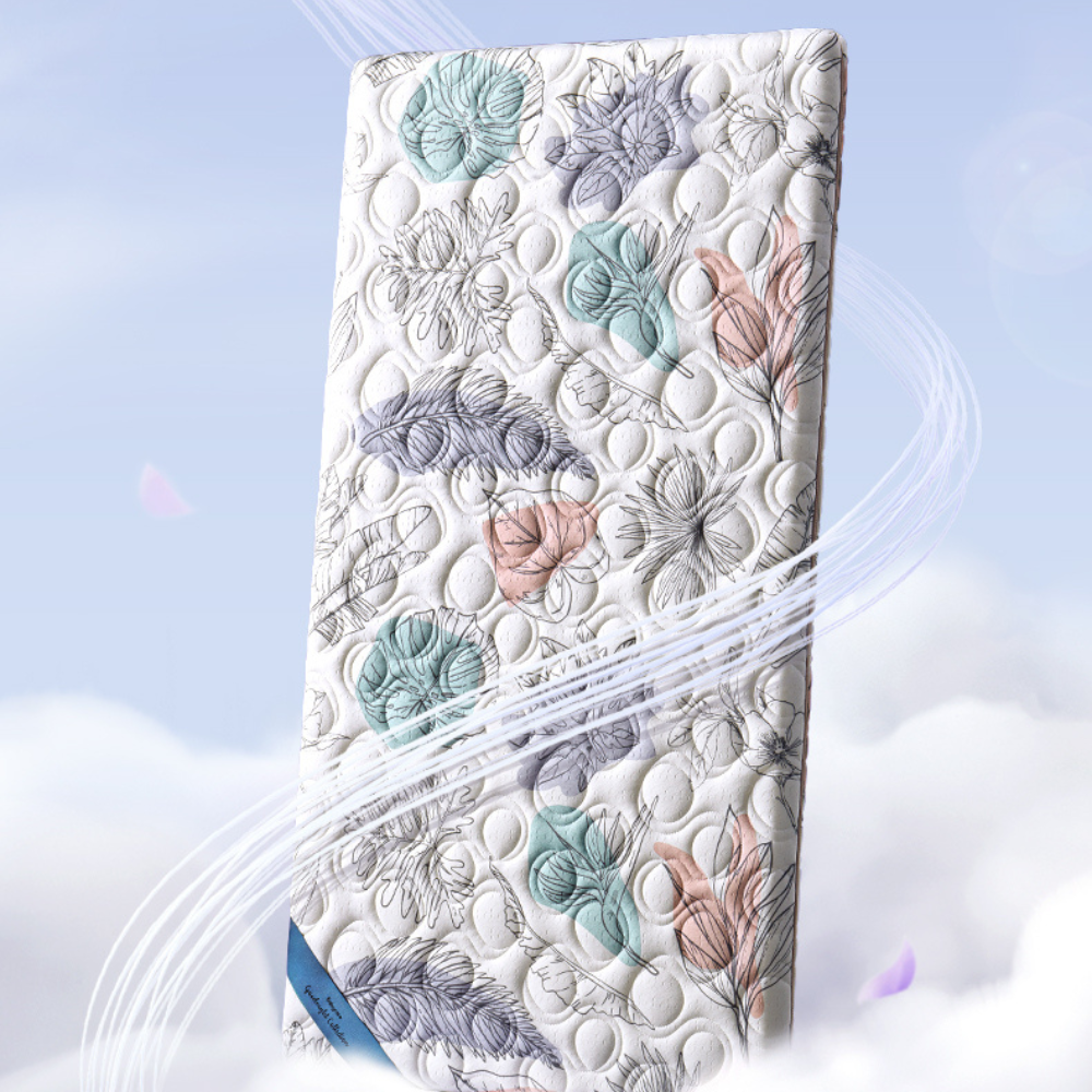 Babycare Memory Foam Baby Crib Mattress - Multicolor - 120 x 65 cm