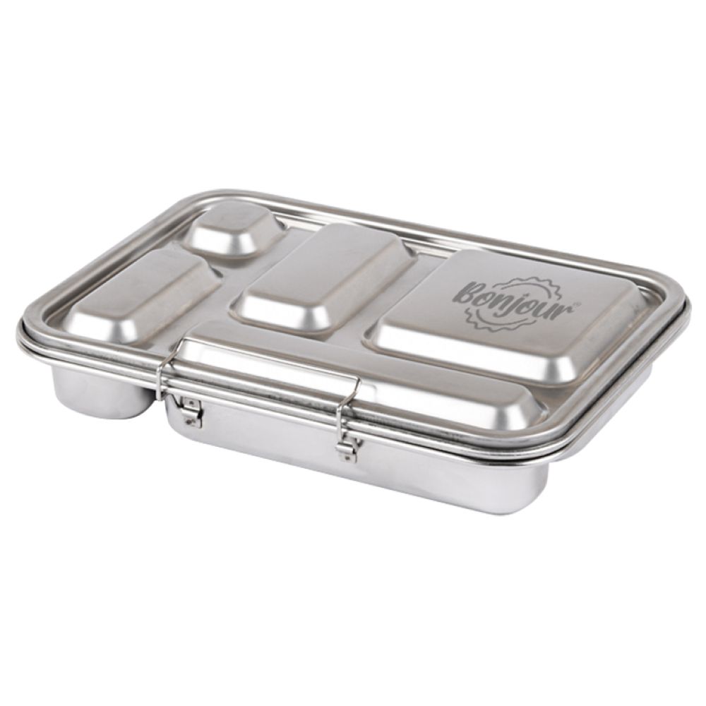 Bonjour - 5 Compartments Staineless Steel Lunch Box - Green