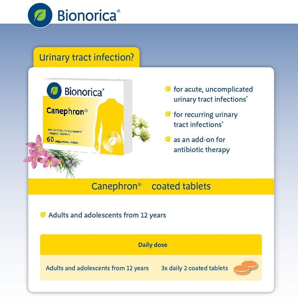 Bionorica - Canephron Sugar Coated Tablet - Pack of 3 - 60 Pcs