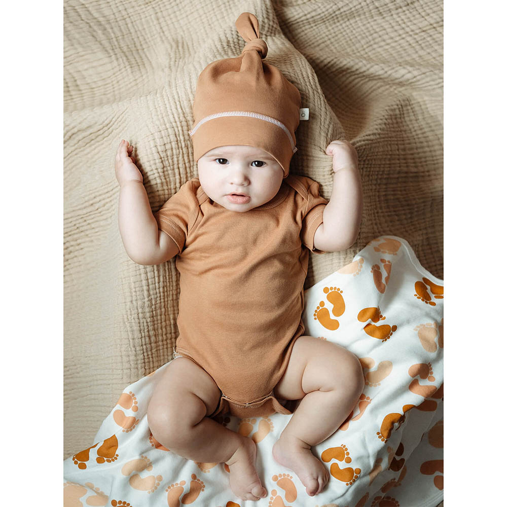 Mjolk Short Sleeves Bodysuit - Camel