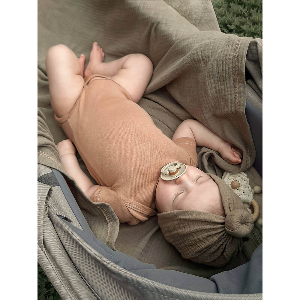 Mjolk Short Sleeves Bodysuit - Camel