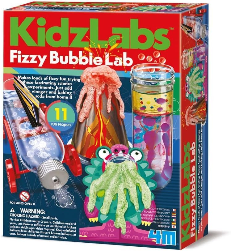 4M - KidzLabs Fizzy Bubble Lab Science Experiment Kit - Multicolor