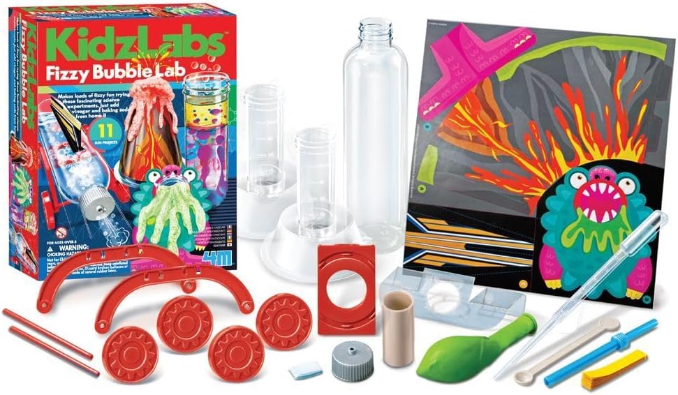 4M - KidzLabs Fizzy Bubble Lab Science Experiment Kit - Multicolor