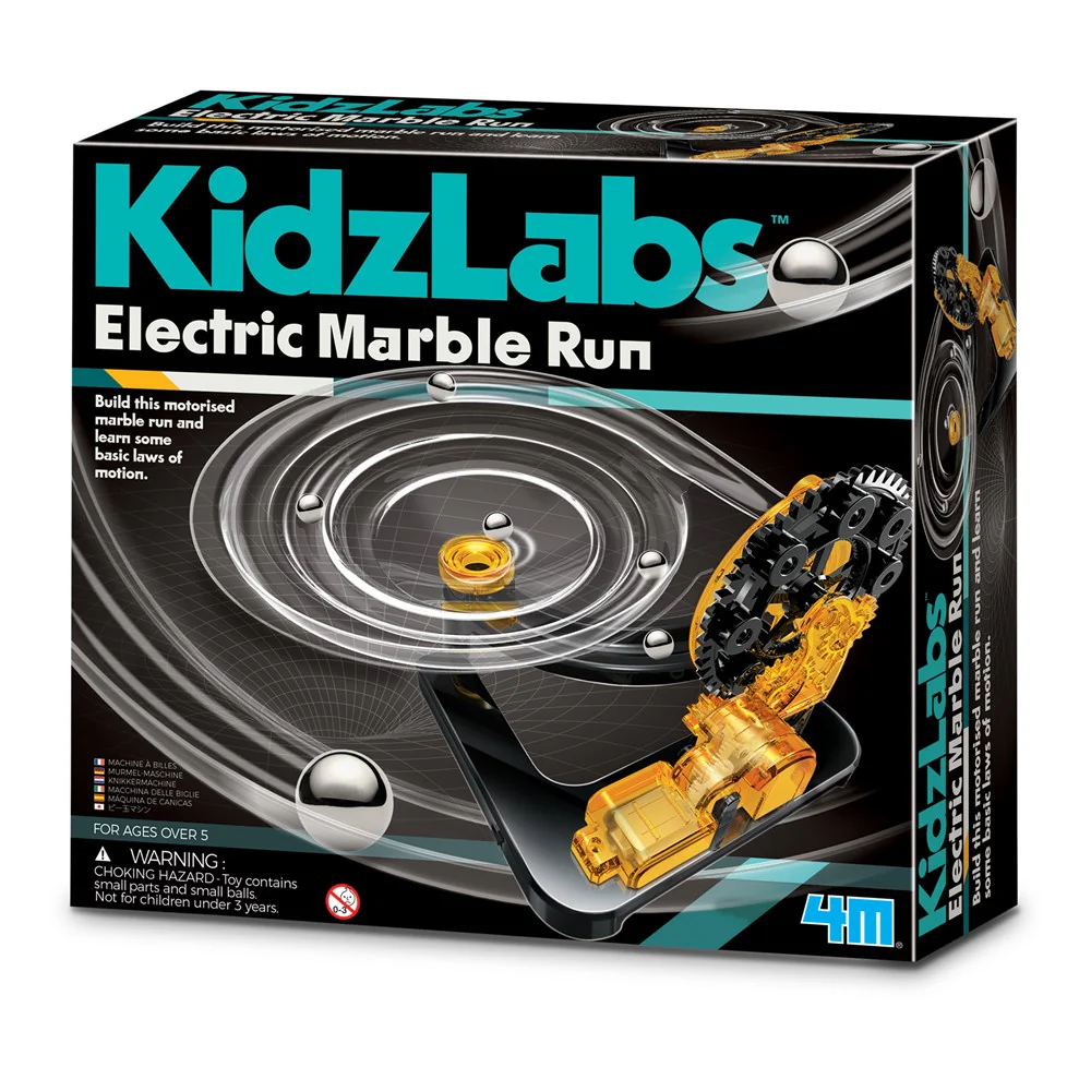 4M - KidzLabs Electric Marble Run Kit - Multicolor