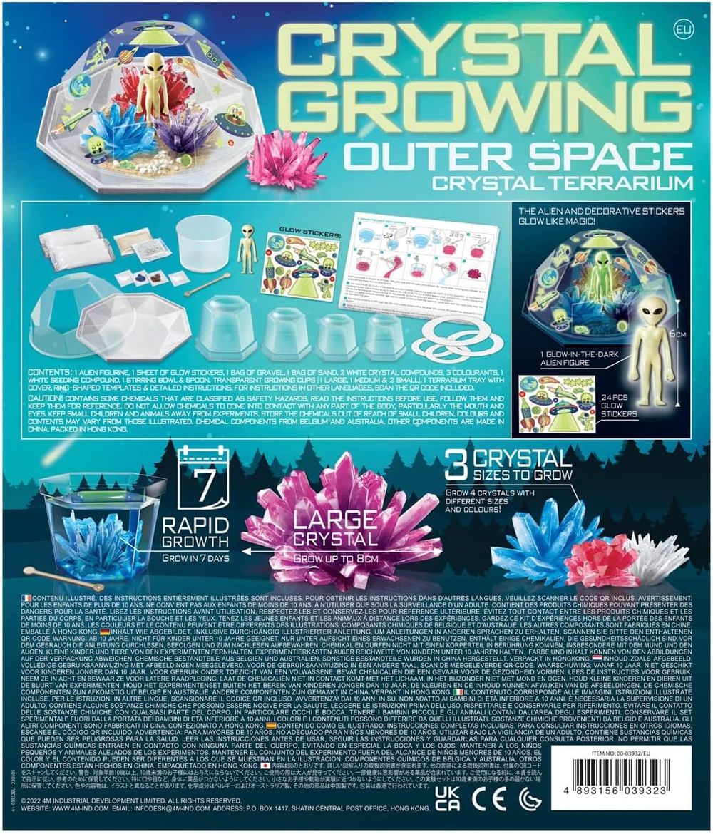4M - Crystal Growing Terrarium STEM Kit - Outer Space