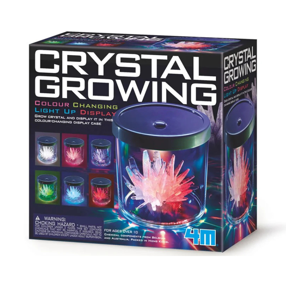 4M - Crystal Growing Colour Changing Light Up Display Educational Stem Kit
