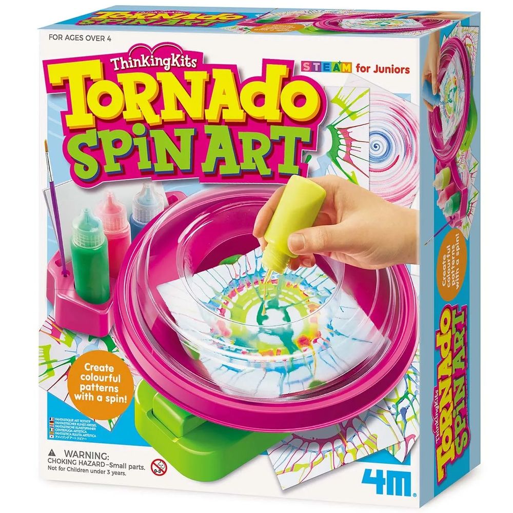 4M - ThinkingKits Tornado Spin Art Craft Kit - Multicolor