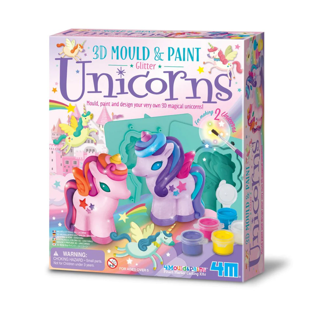 4M - Mould & Paint 3D Glitter Unicorn Kit
