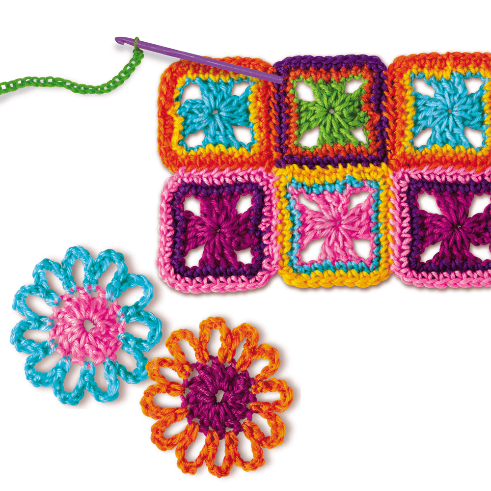 4M - STEAM Powered Kids Knitting & Crochet Craft Kit - Multicolor
