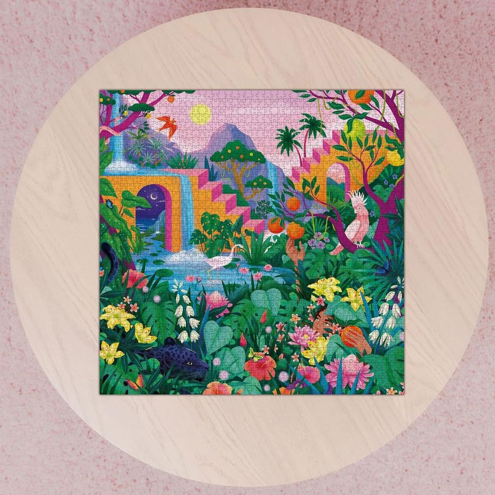 Ravensburger Art & Soul Amazing Nature Jigsaw Puzzle - Tropical Waterfall & Wildlife - 750 Pcs