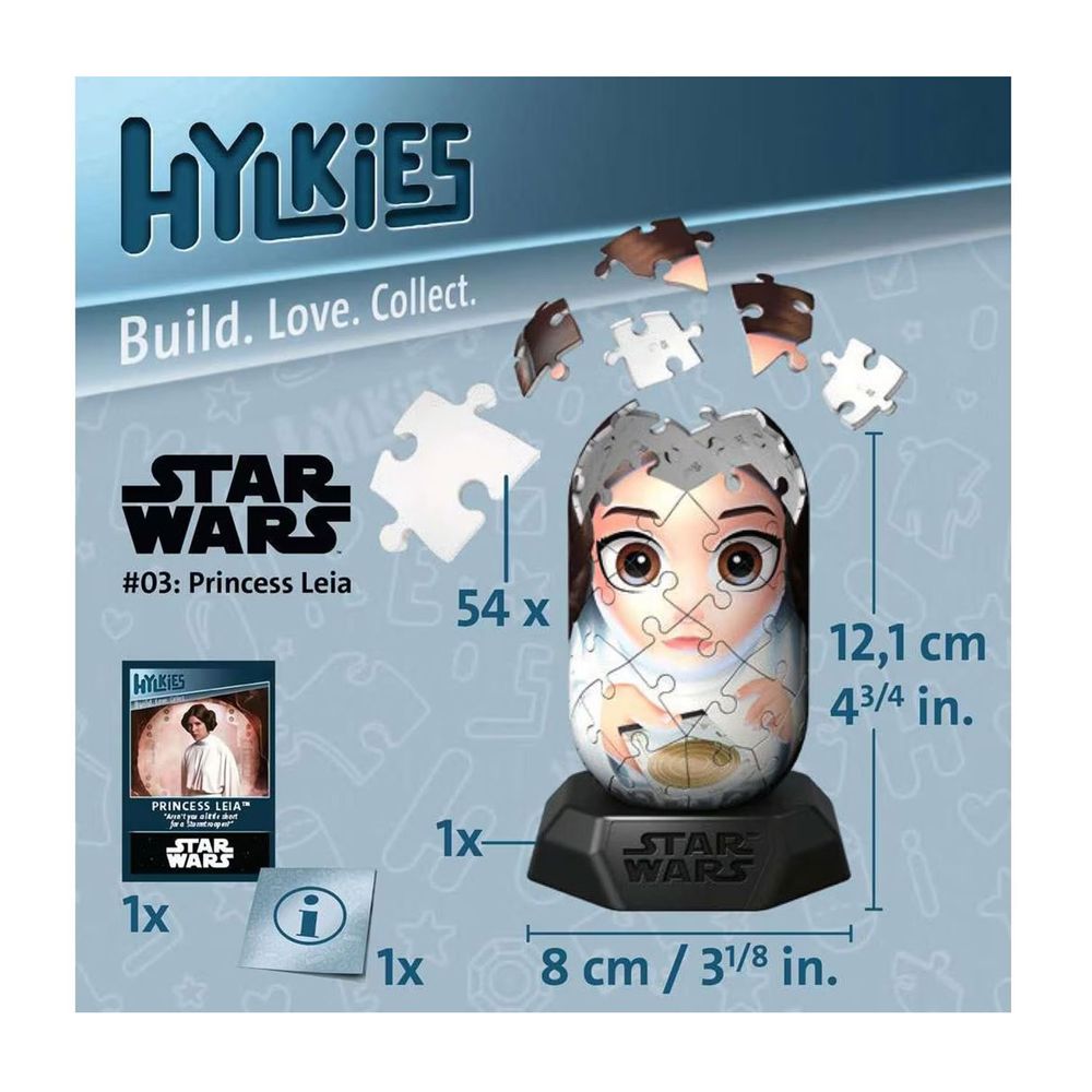 Ravensburger Hylkies Star Wars Princess Leia 3D Puzzle - 54 Pcs