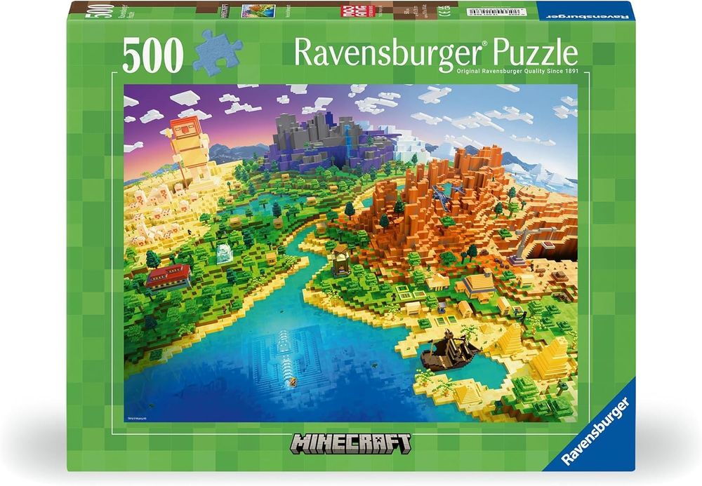 Ravensburger - Jigsaw Puzzle Set - Minecraft - 500 Pcs