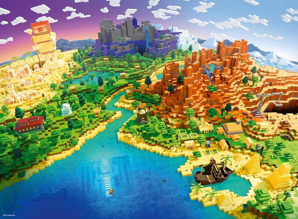 Ravensburger - Jigsaw Puzzle Set - Minecraft - 500 Pcs