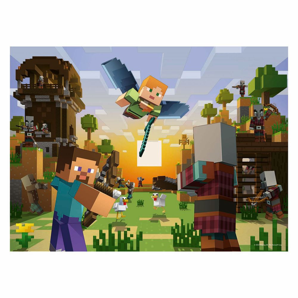 Ravensburger XXL Jigsaw Puzzle - Minecraft Construction And Adventure - 150 Pcs