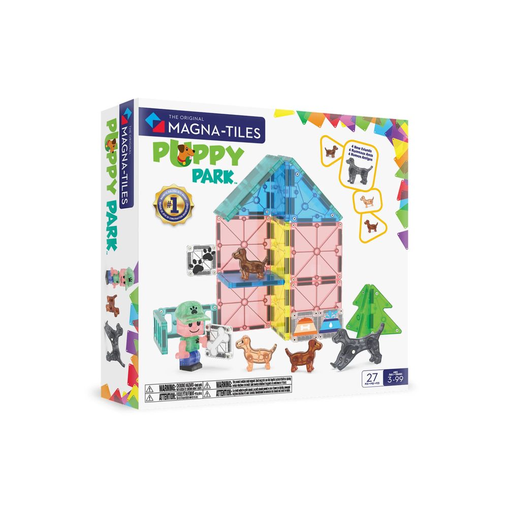 Magna-Tiles - Puppy Park Magnetic Building Set - 27 Pc Set