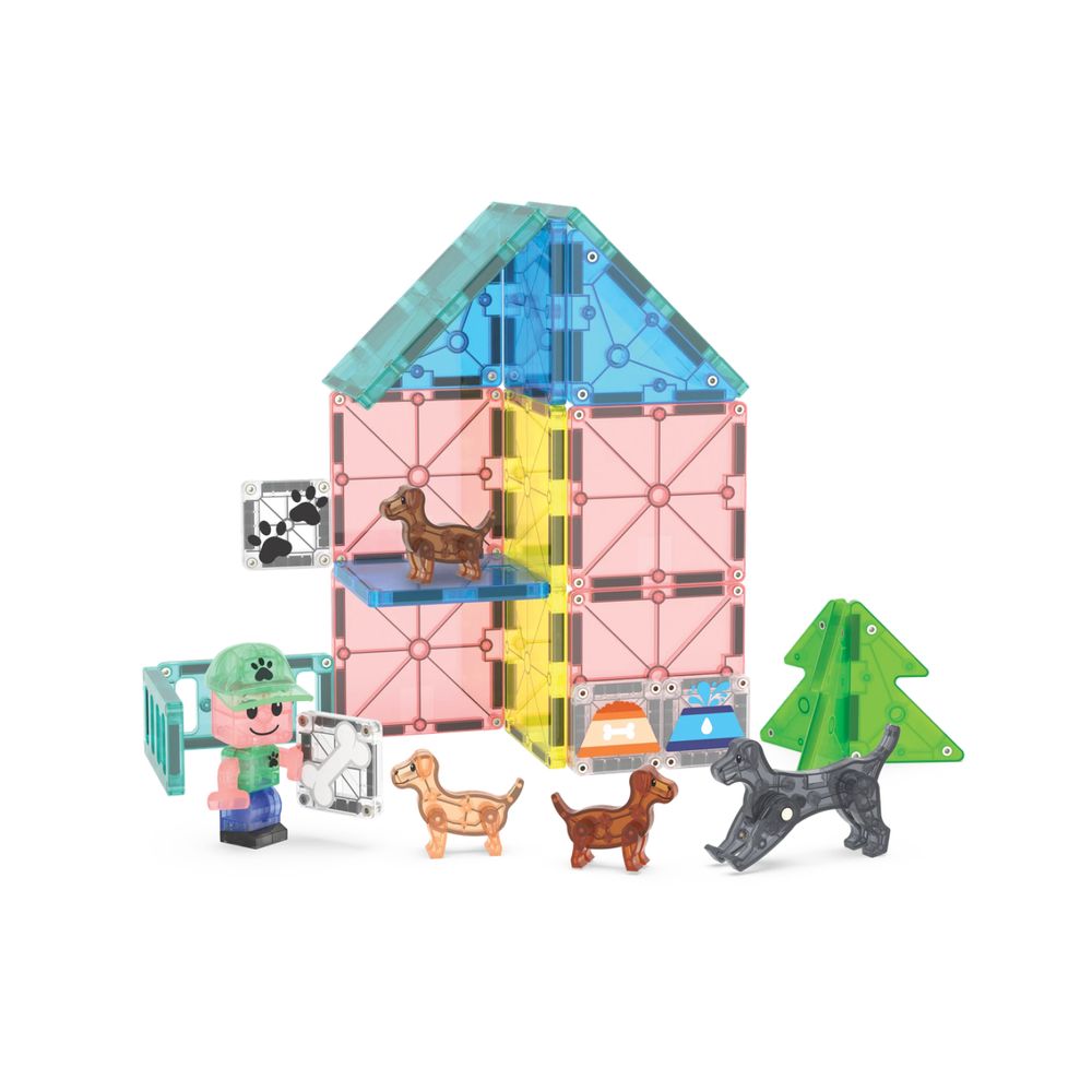 Magna-Tiles - Puppy Park Magnetic Building Set - 27 Pc Set