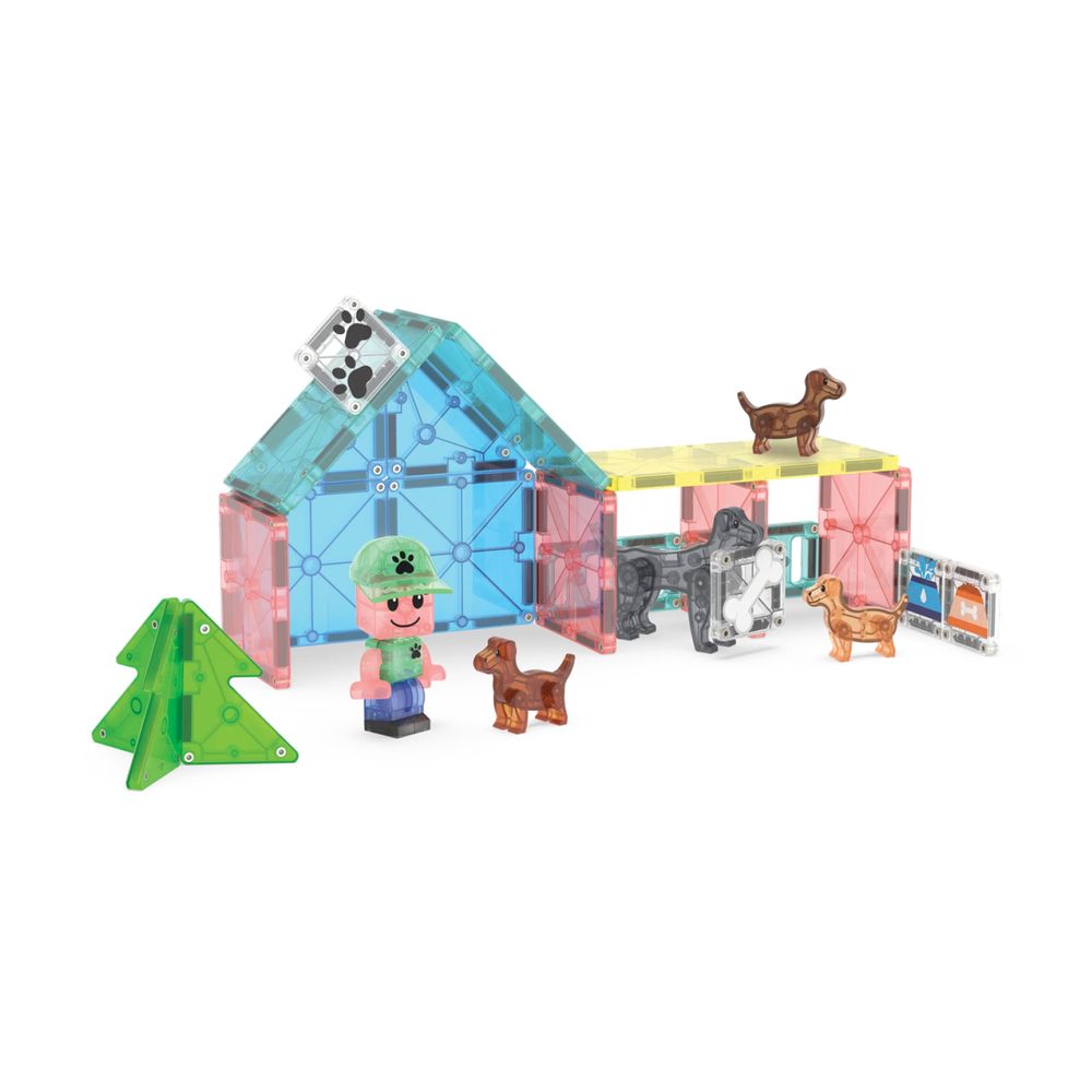 Magna-Tiles - Puppy Park Magnetic Building Set - 27 Pc Set