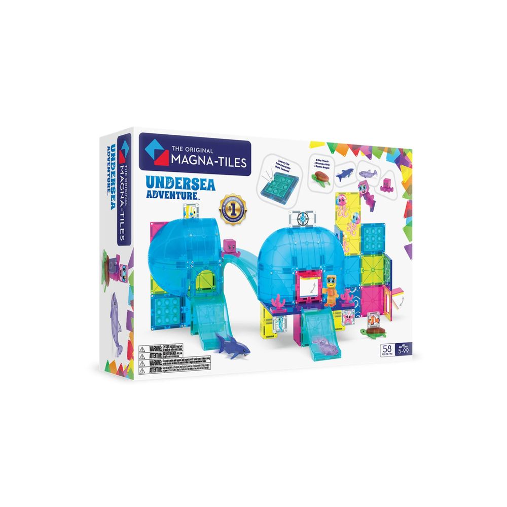Magna-Tiles - Undersea Adventure Magnetic Building Set - 58 Pc Set