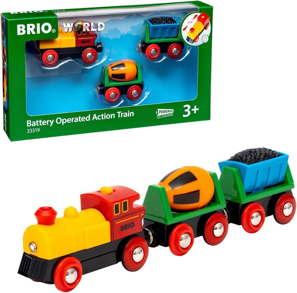 Brio - World Battery Operated Action Train Set - Multicolor - 3 Pcs