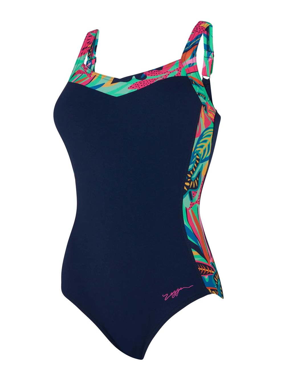 Zoggs Women's Kuringai Ankor Clipback Swimsuit - Black/Blue