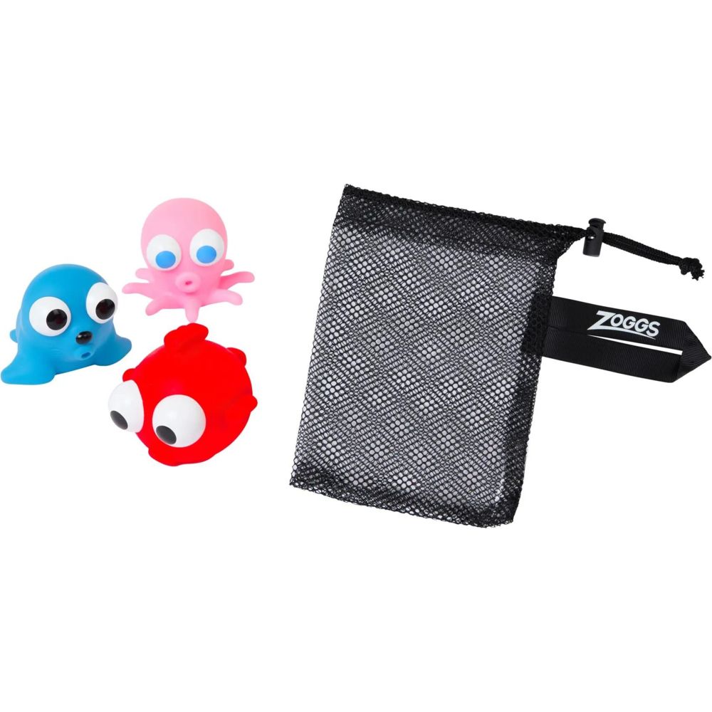 Zoggs Float Friends Water Toys With Wrist Net Bag - 3 Pc Set