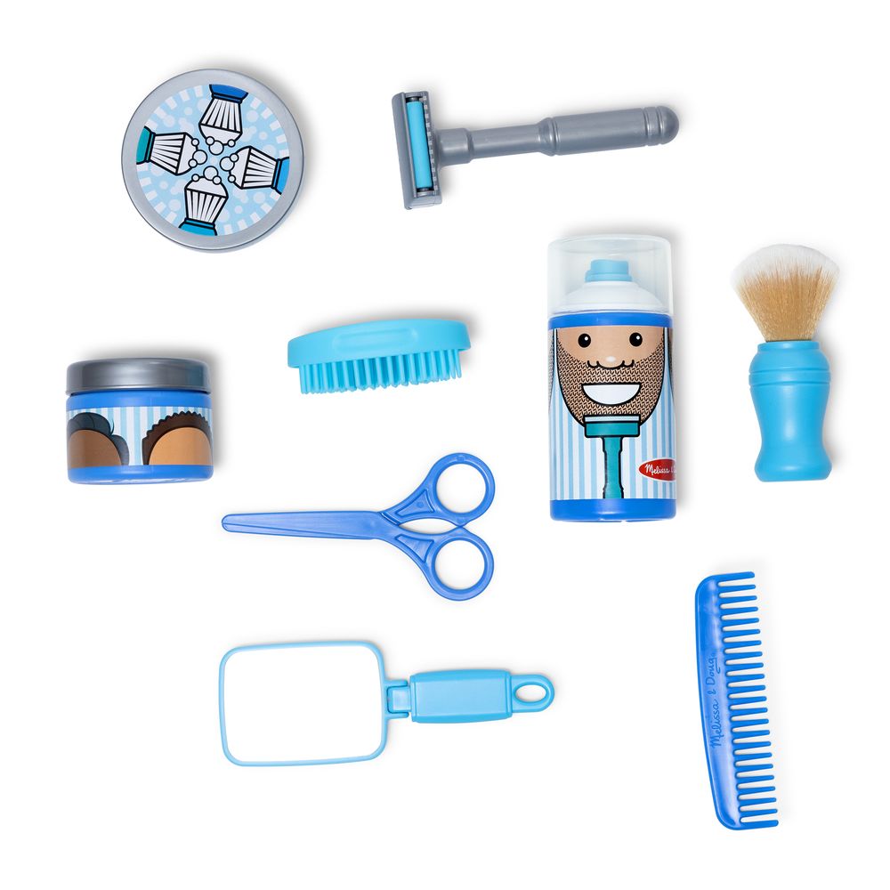 Melissa & Doug Barber Shop Pretend Playset - Multicolor - 16 Pcs