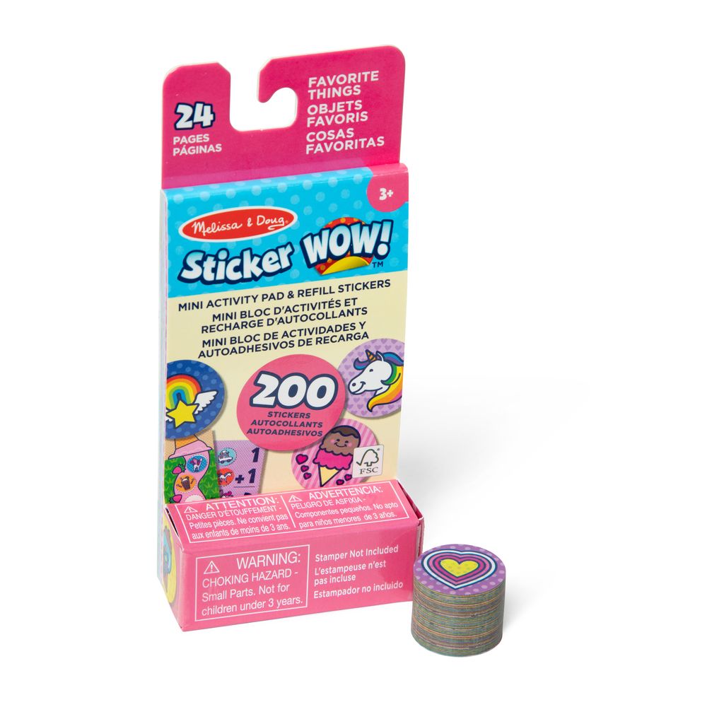 Melissa & Doug Sticker Wow! Mini Activity Pad & Refill Stickers - Favorite Things