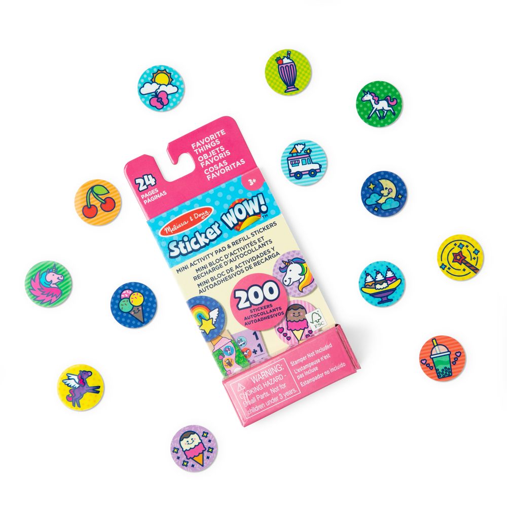 Melissa & Doug Sticker Wow! Mini Activity Pad & Refill Stickers - Favorite Things