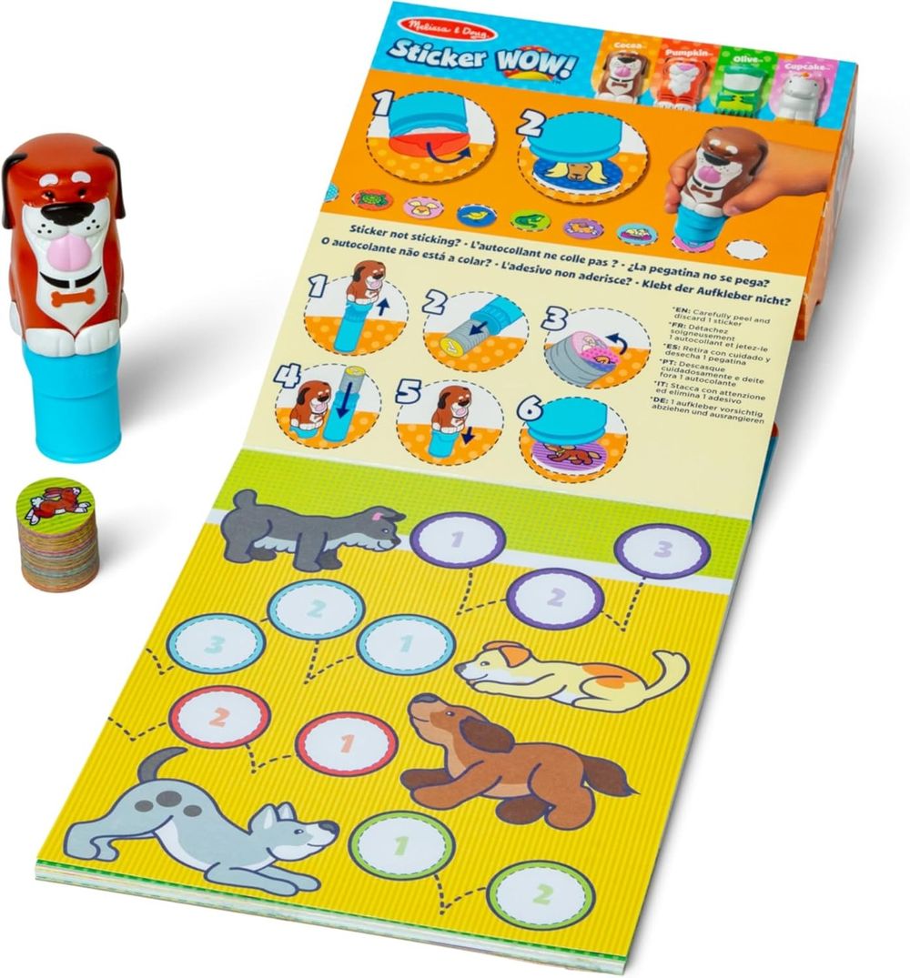 Melissa & Doug Sticker Wow! Stamper, Activity Pad & Refill Sticker Set - Dog
