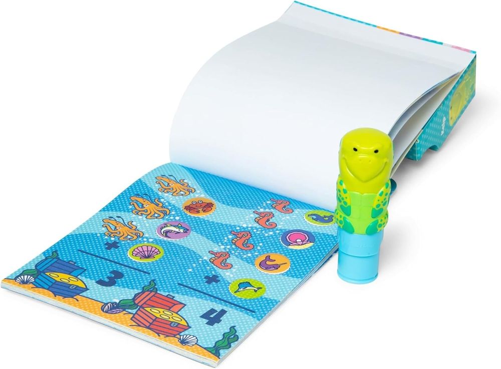 Melissa & Doug Sticker Wow! Stamper, Mini Activity Pad & Refill Sticker Set - Turtle