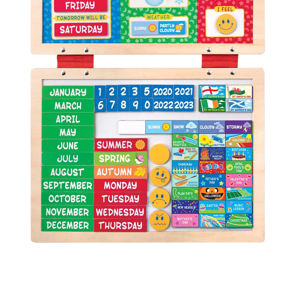 Melissa & Doug My Magnetic Daily Calendar Wooden Learning Toy - Multicolor
