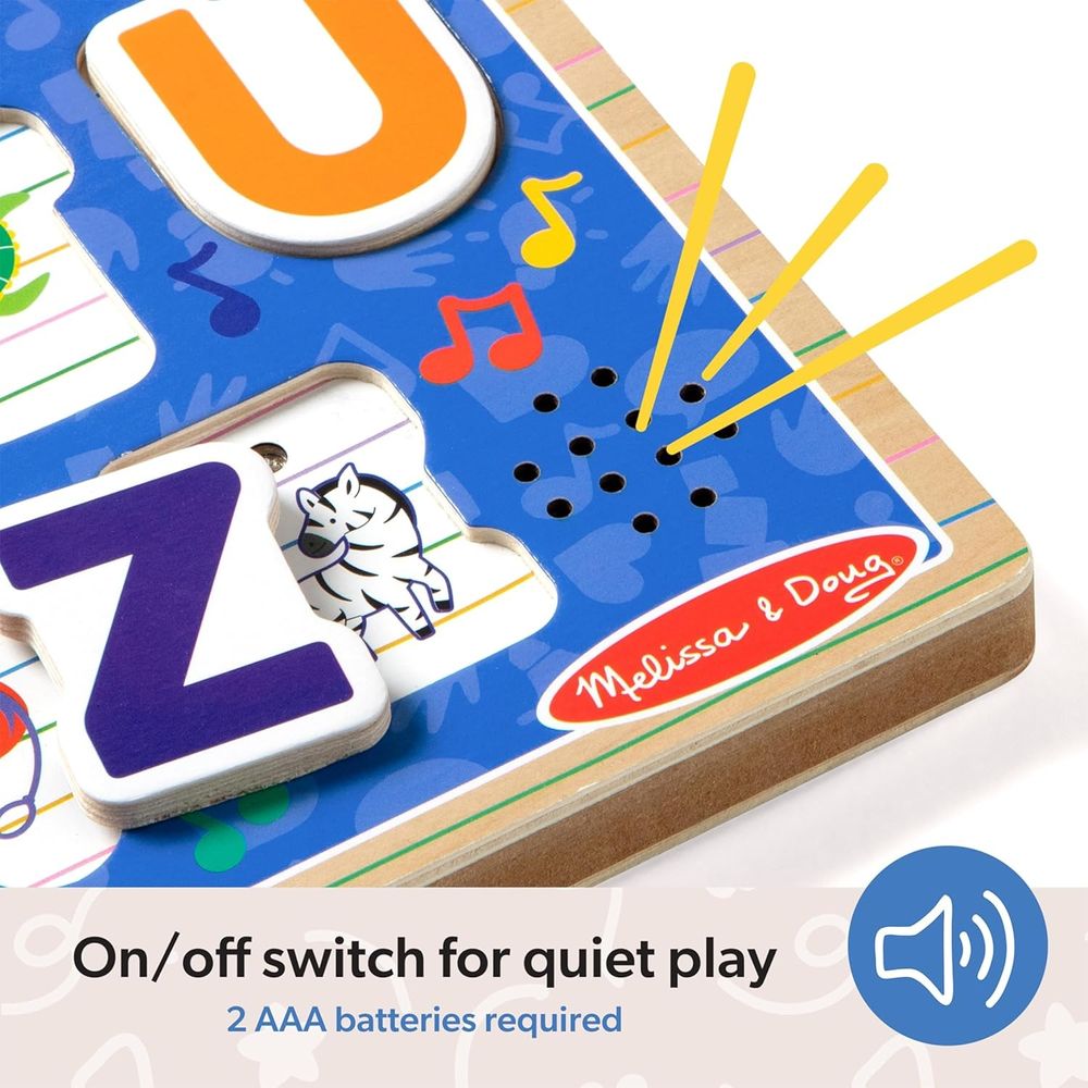 Melissa & Doug Ms. Rachel Wooden Phonics Alphabet Sound Puzzle
