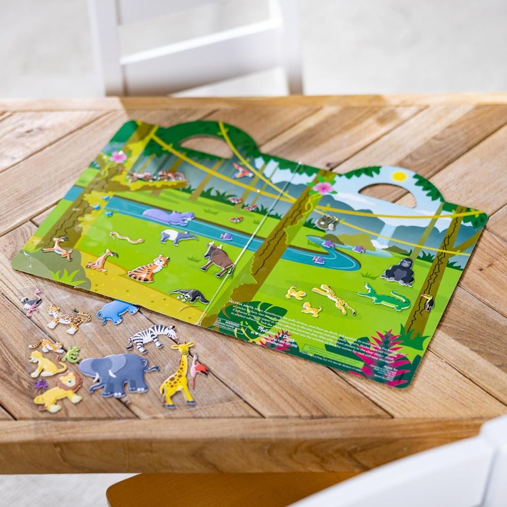 Melissa & Doug - Reusable Puffy Sticker Play Set - Safari - 42 Pcs