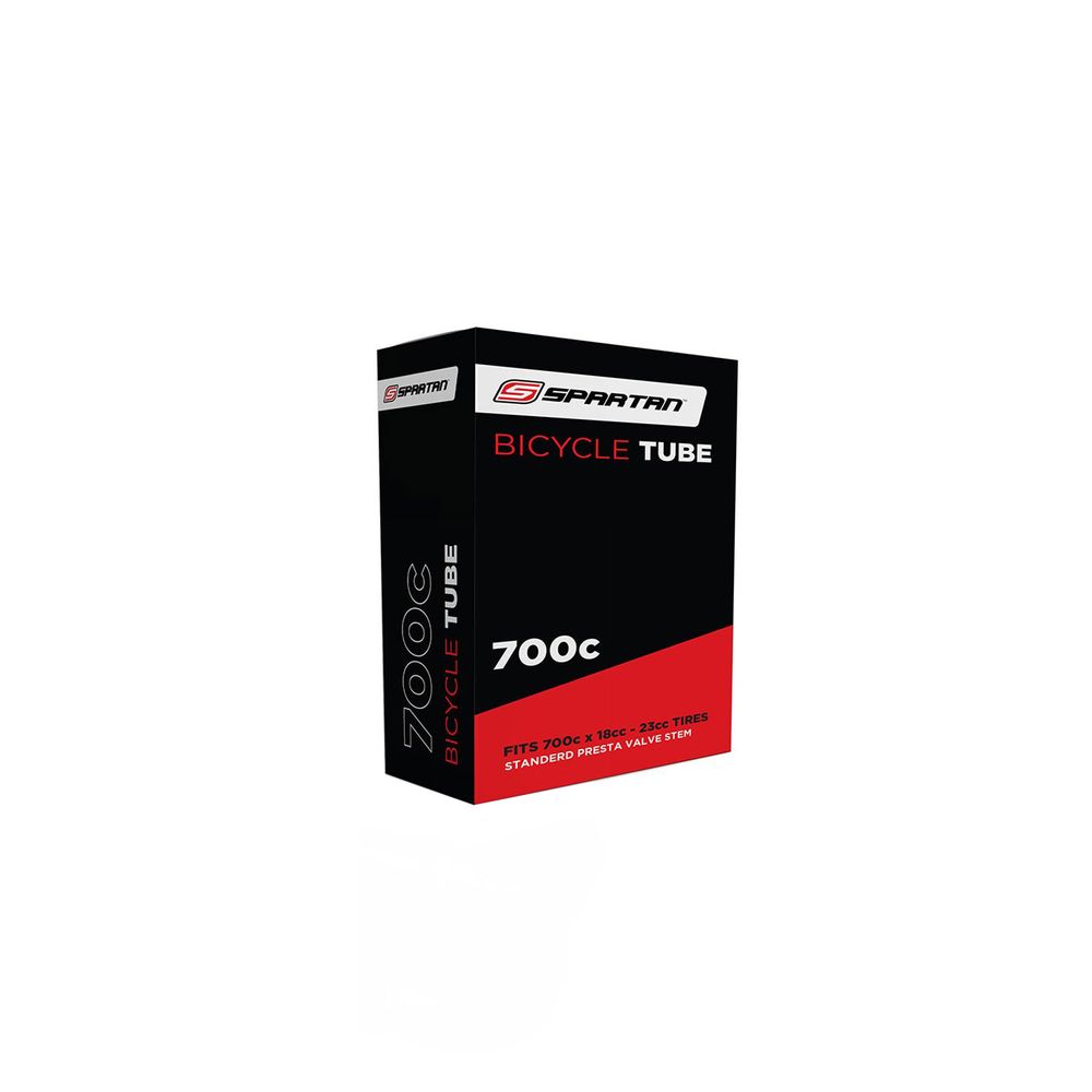Spartan - 700c Bicycle Tube With Schrader Valve 40 mm - Black