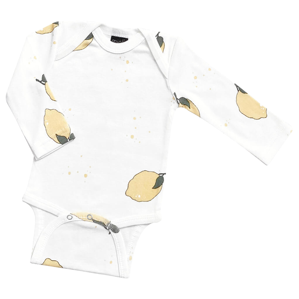 Mjolk Lemons Long Sleeve Bodysuit