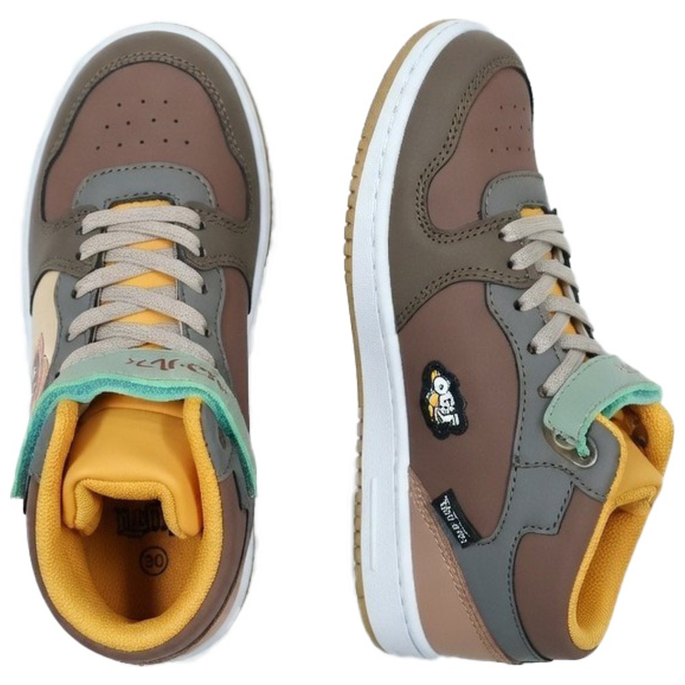 One Piece - Boy's Monkey D. Luffy Printed High-Top Casual Sneakers - Brown