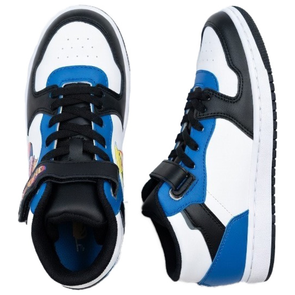 Naruto - Boy's High-Top Hook And Loop Sneakers - White/Blue