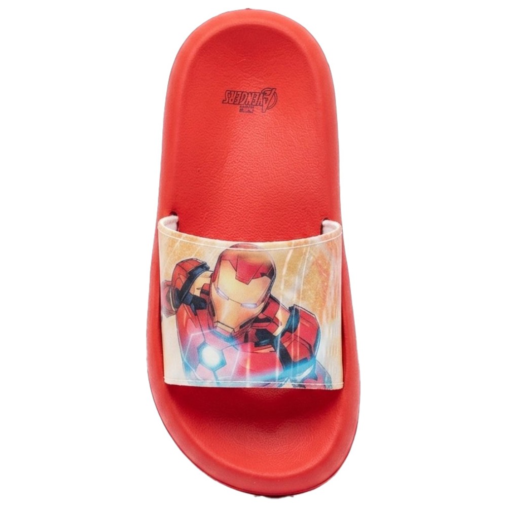 Avengers - Boy's Iron Man Slip-On Sliders - Red