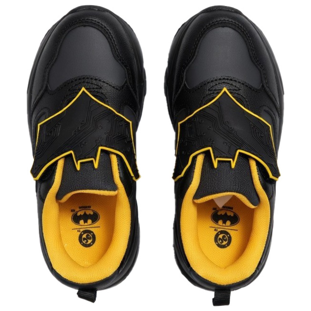 Batman - Boy's Hook And Loop Sneakers - Black