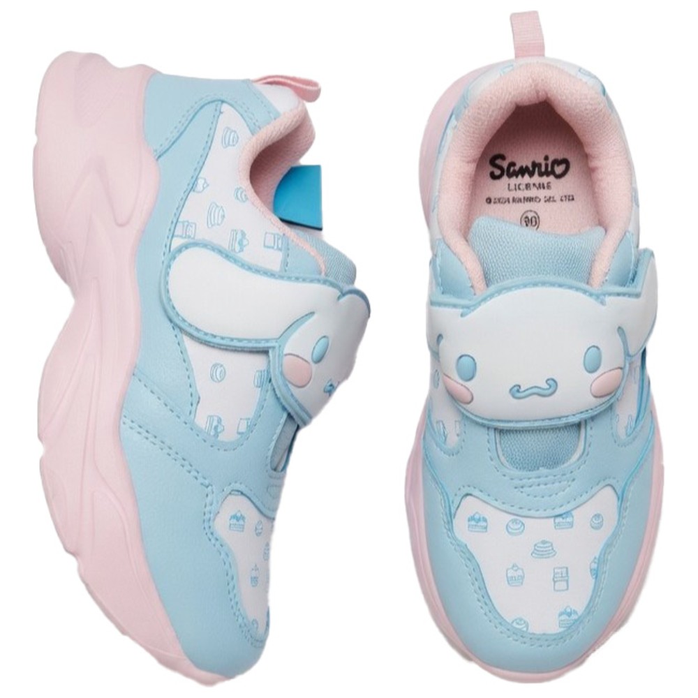 Cinnamoroll - Girl's Hook And Loop Casual Sneakers - Light Blue