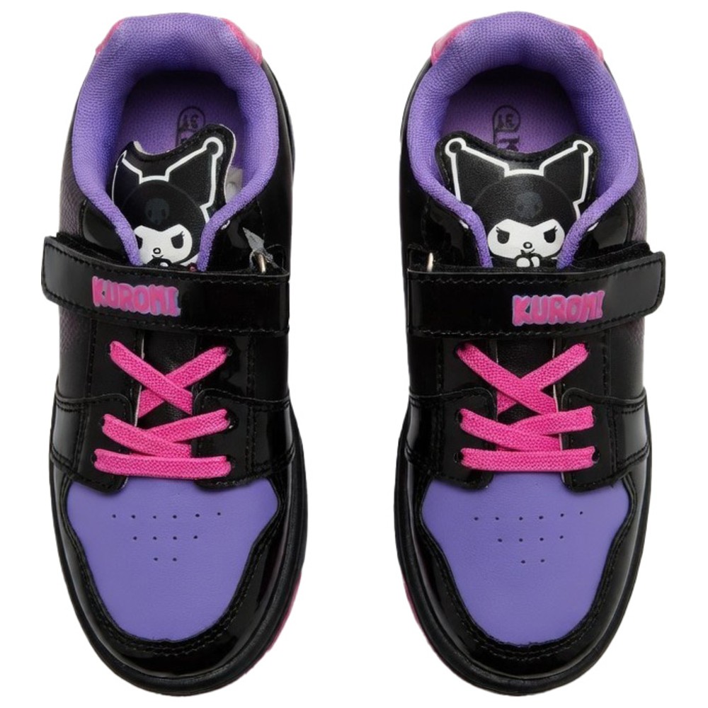 Kuromi - Girl's Hook And Loop Sneakers - Purple